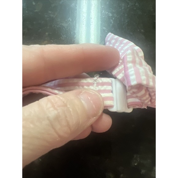 Janie And Jack Girls Swimsuit 2t One Piece Seersucker Halter Ruffle Beach Preppy - Picture 5 of 8